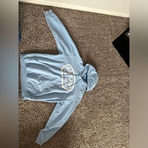 Size Medium, Light Blue, Ron John Surf shop hoodie.